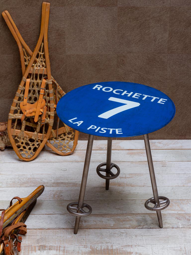 Metal Table Blue Rocket Run