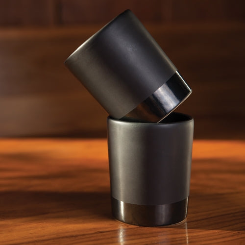 Black Stoneware Tumbler