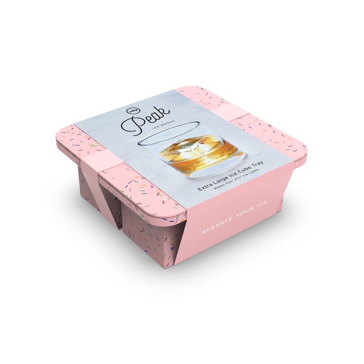 Extra Large Ice Cube Tray - Speckled Pink