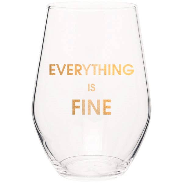 Everything is Fine Wine Glass – Hook Telluride