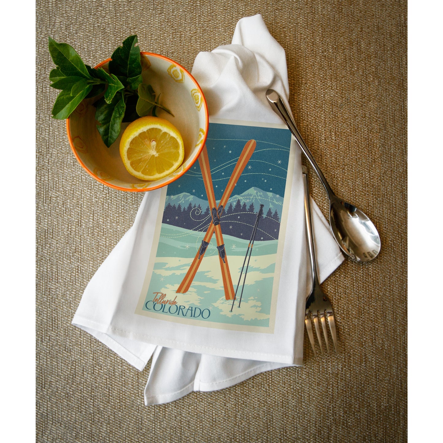Telluride Towel Colorado Crossed Skis