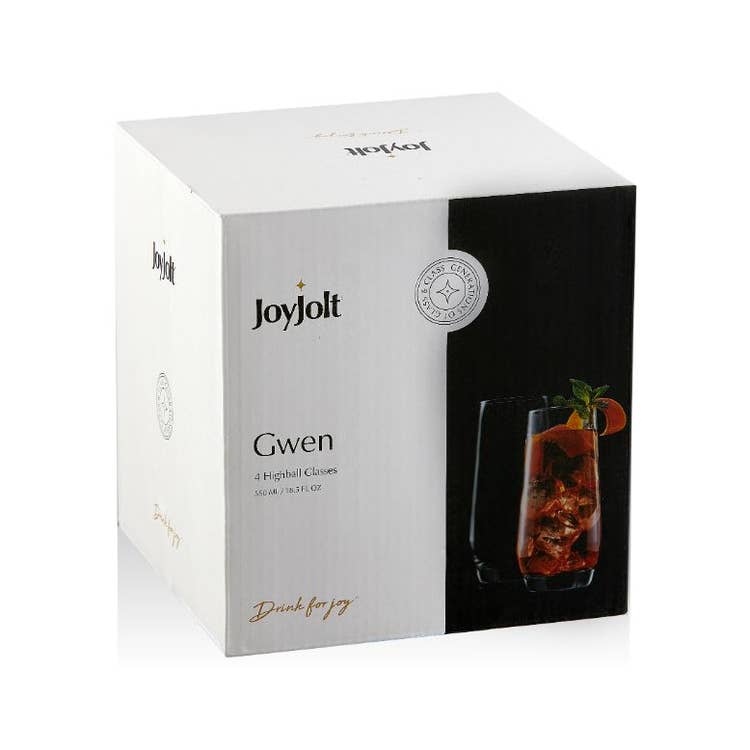 Gwen Highball Glasses Lead-Free Crystal