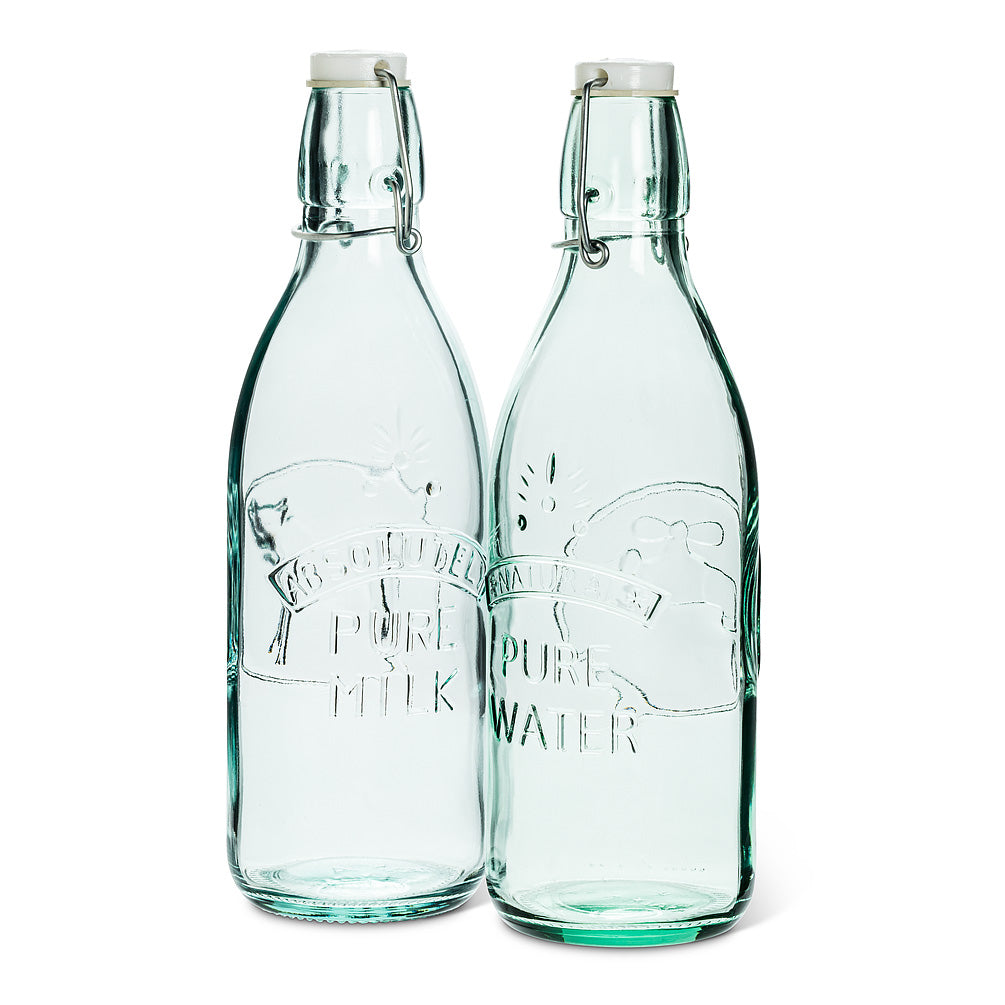 Emboss Water Btl w/Seal-11"H