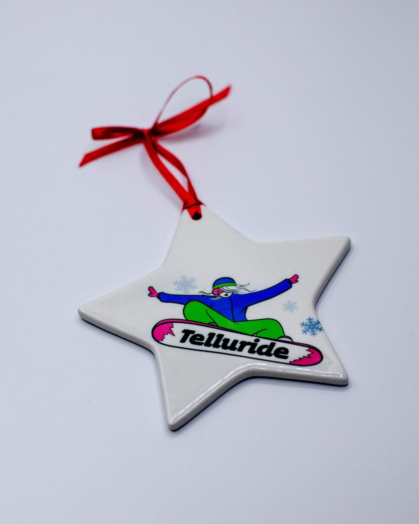 Telluride Snowboarder Ornament - Star