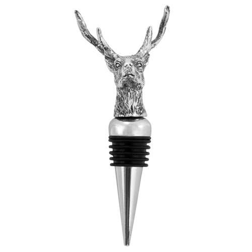 Stag Bottle Stopper - Pewter