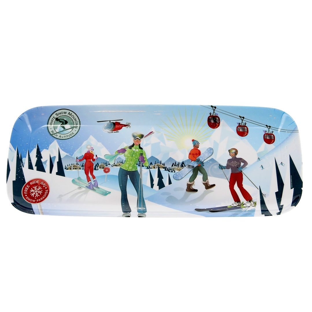 Cake Dish Neo Skiers | Blue / Melamine