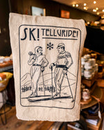 Ski Couple Tea Towel