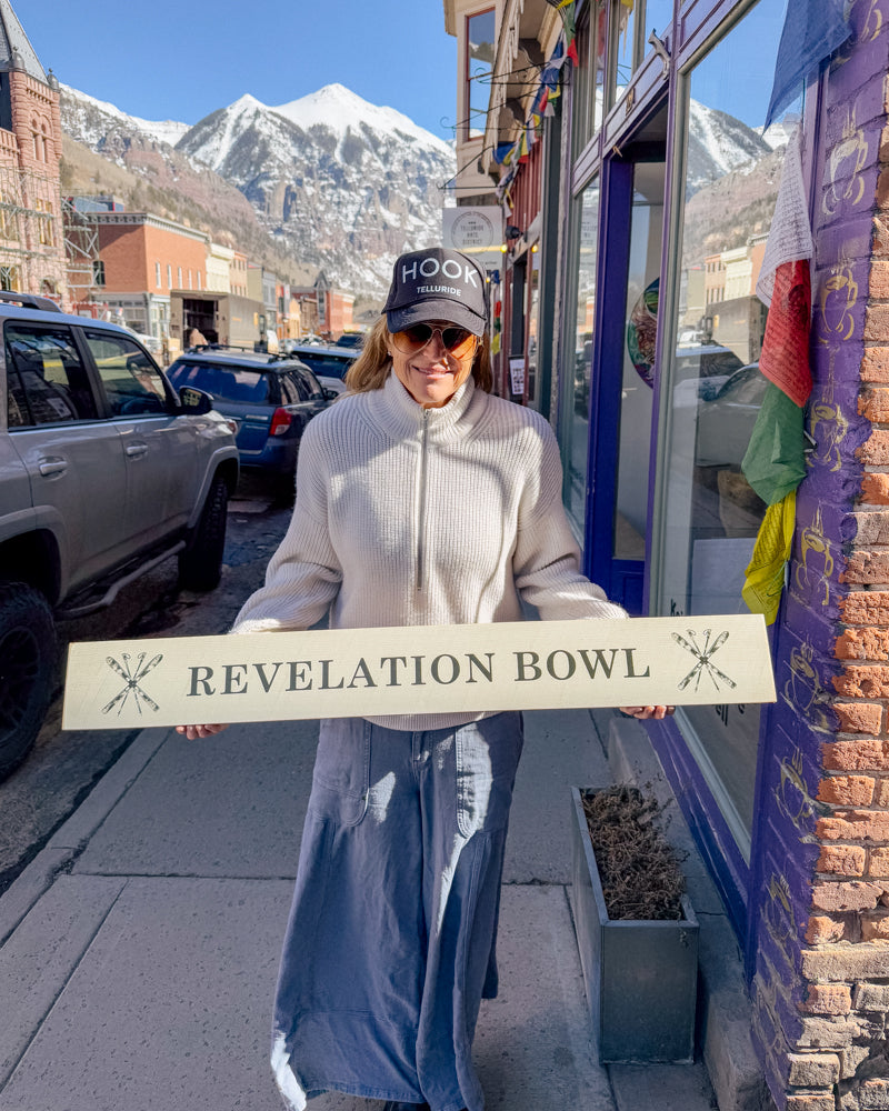 Revelation Bowl Cross Skis Sign