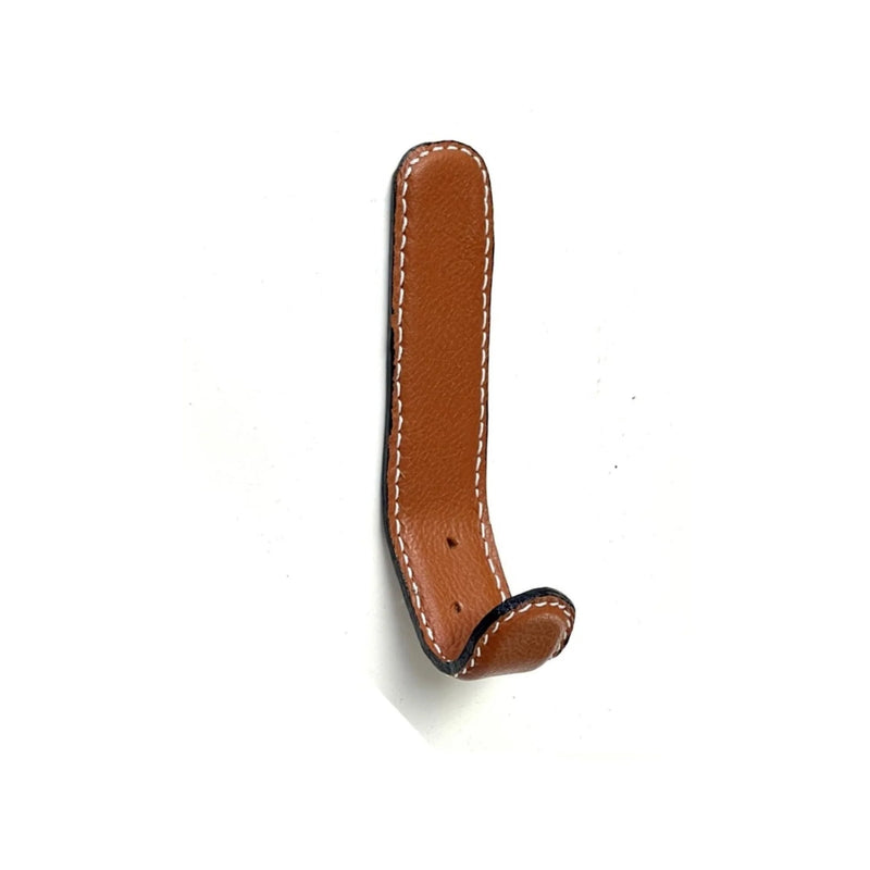 ALUM. & LEATHER HOOK, CARAMEL