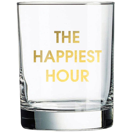 Happiest Hour Rocks Glass