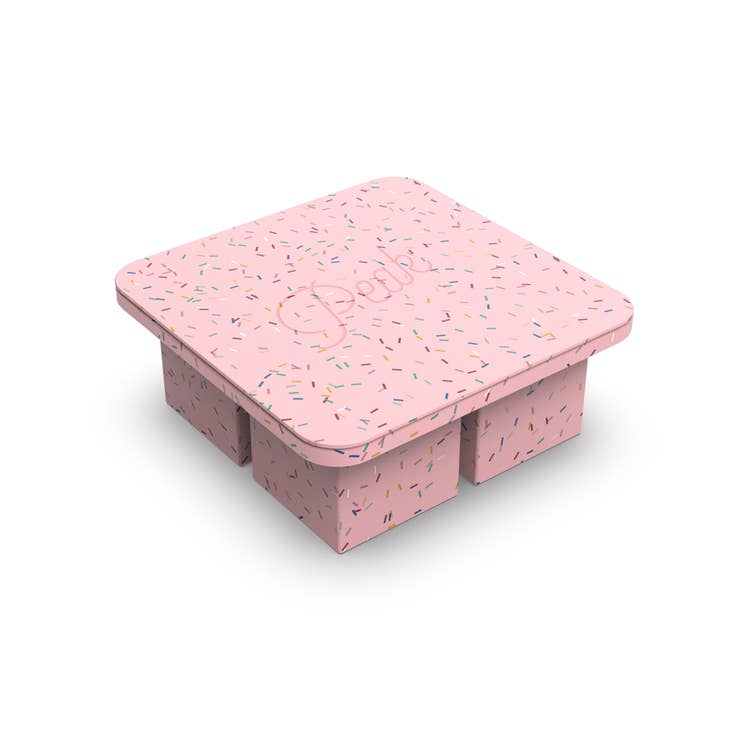Extra Large Ice Cube Tray - Speckled Pink
