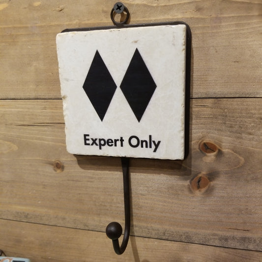 Ski Sign - Tile Hook - Expert Only