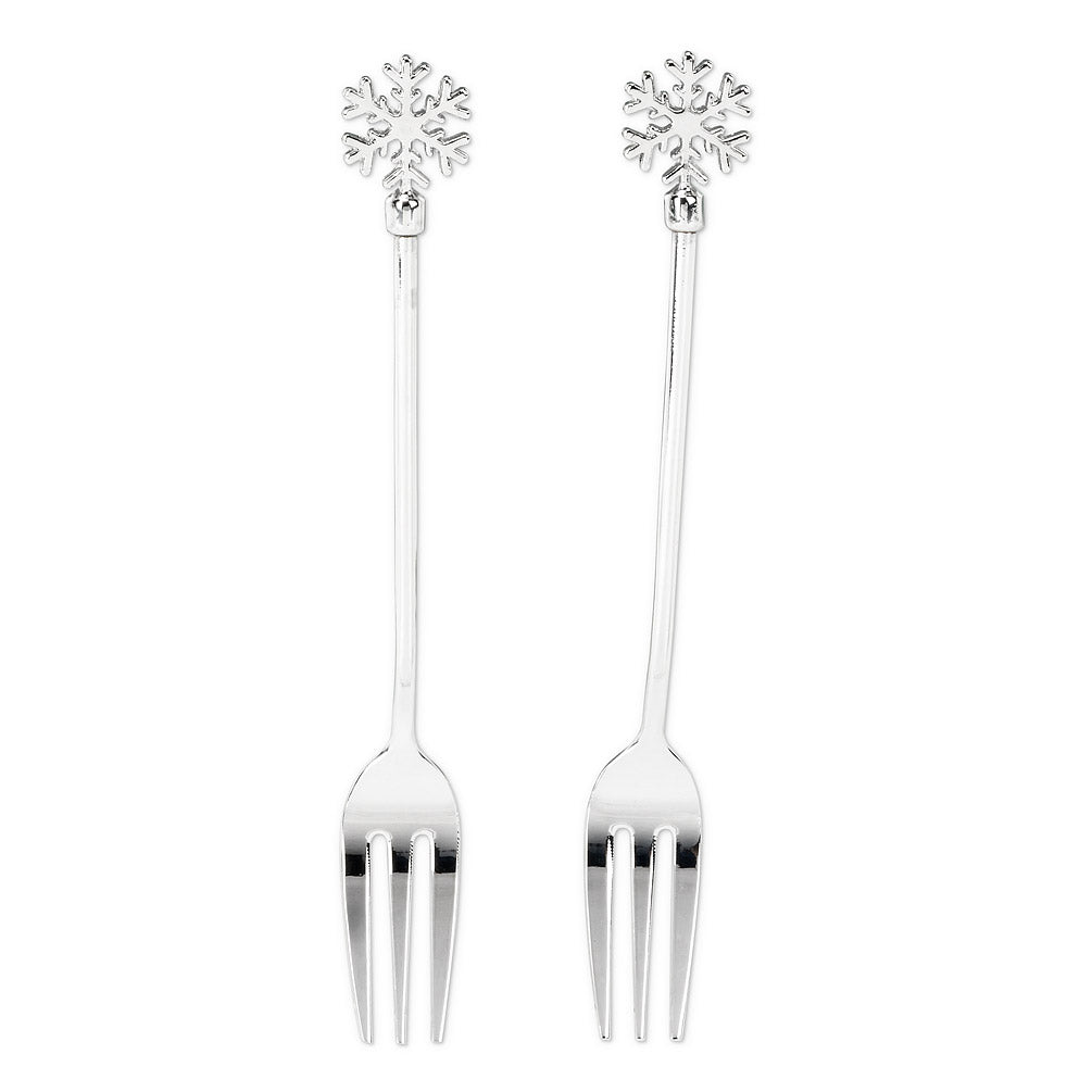 Snowflake Cocktail Fork Set
