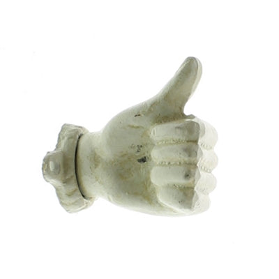 Cast Iron Hand Thumbs Up Antique White