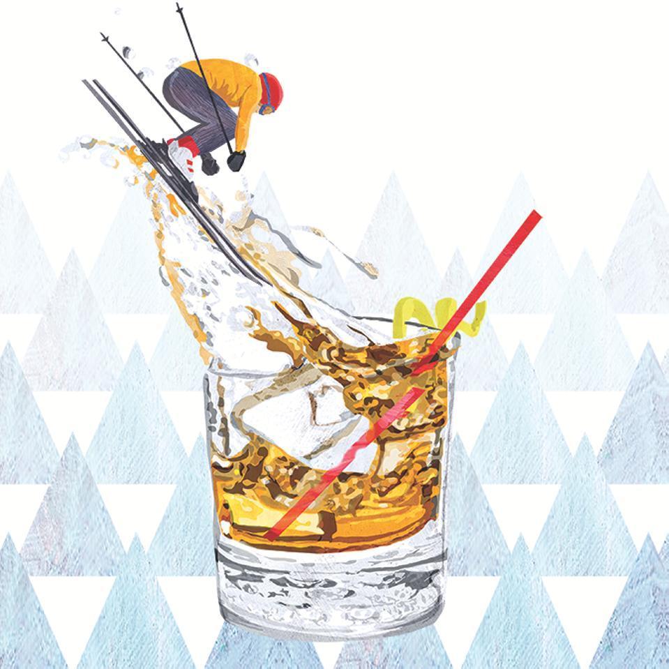 Après Ski Bourbon Cocktail Napkins