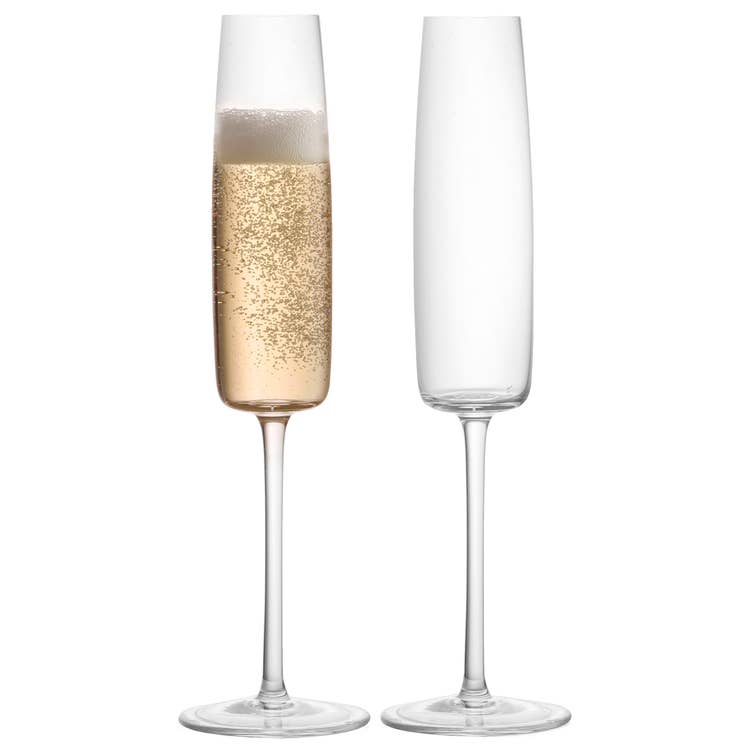 Amara Champagne Glasses S/2 Lead-Free Crystal