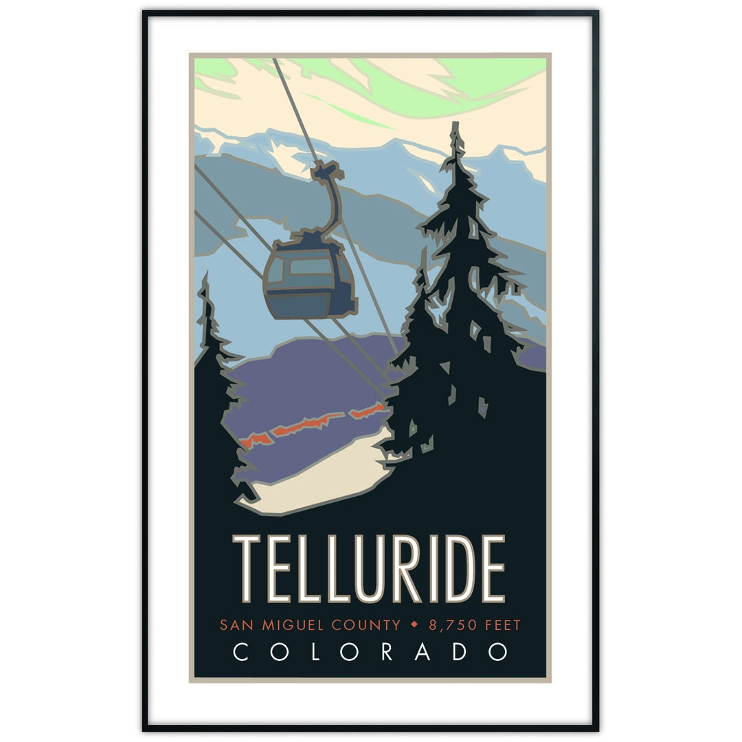 Telluride, Colorado 11"x17" Poster - Framed