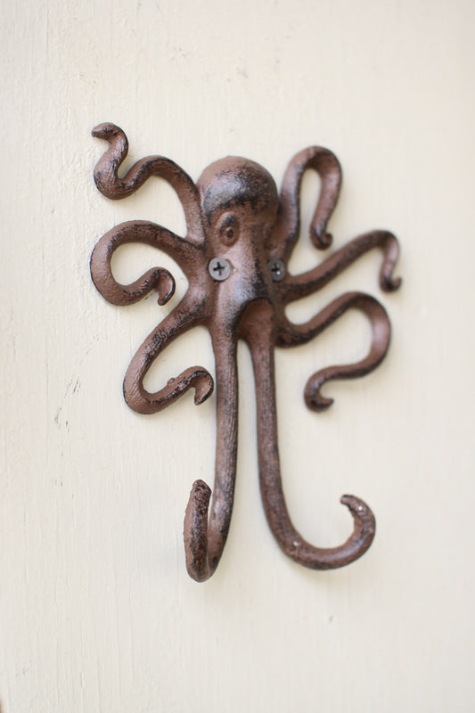 Cast Iron Octopus Wall Hook