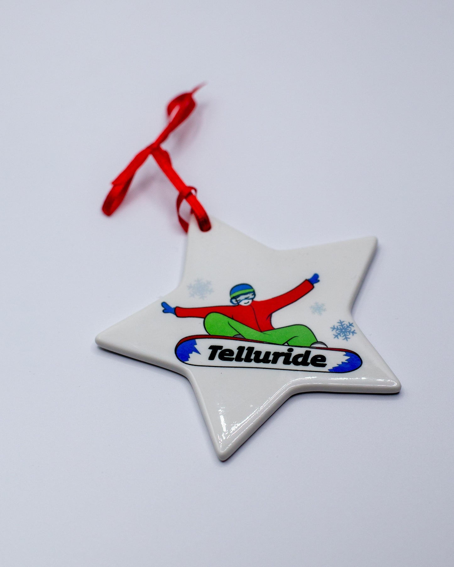 Telluride Snowboarder Ornament - Star