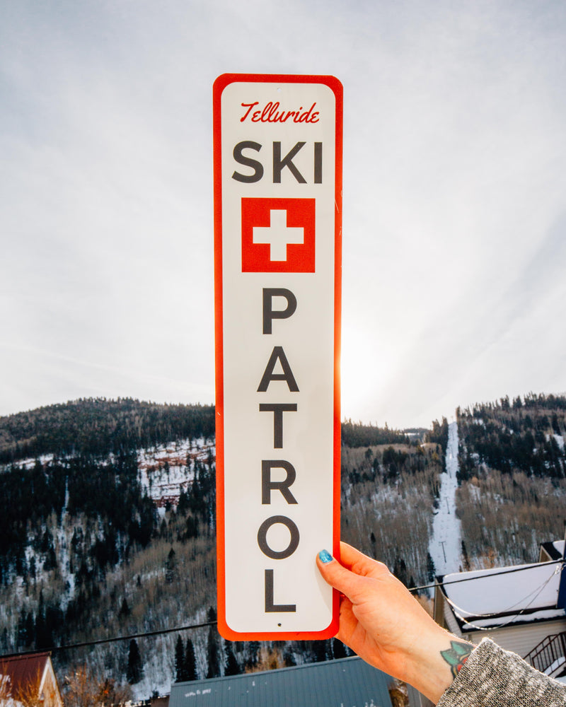 Ski Patrol Vertical Sign