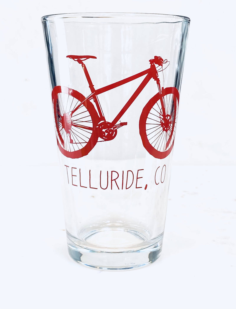 Red Mountain Bike Pint Glass
