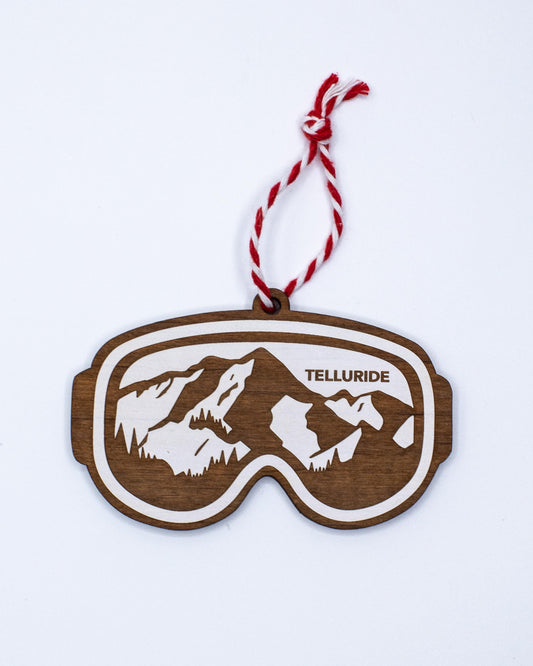 Goggle Wood Carved Ornament