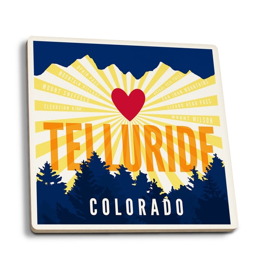 Telluride, CO Heart & Mountains Coaster