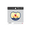 Telluride, CO Heart & Mountains Sticker - Sm