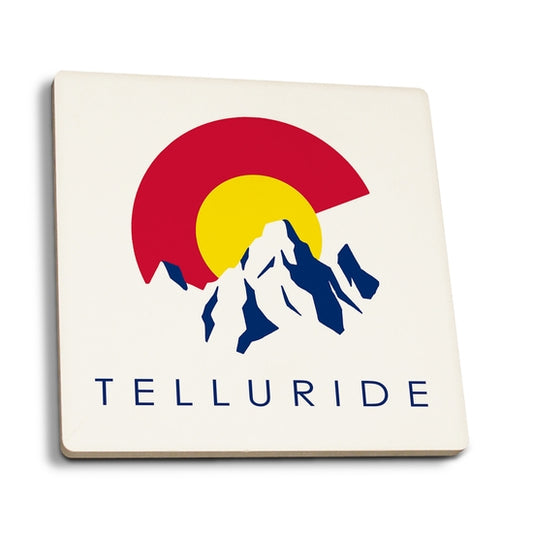 Telluride, CO & Mountains Ceramic Coaster