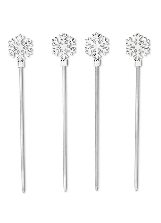 Snowflake Cocktail Pick Set of 4