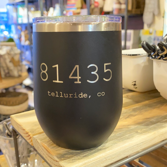 12 oz Wine Tumbler Custom - Black